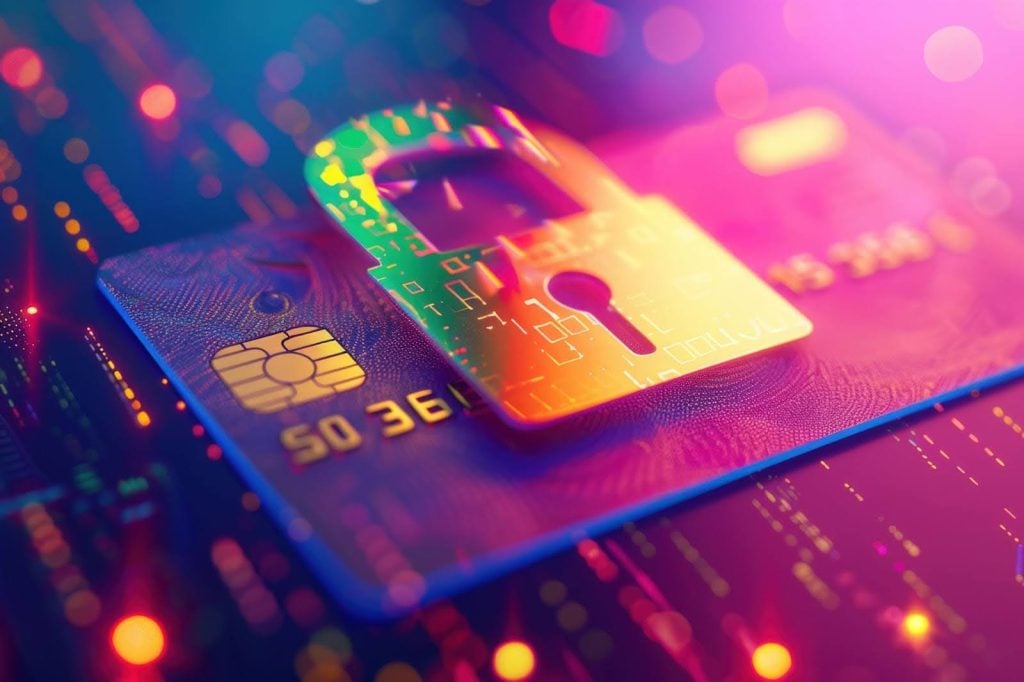 graphic showing security of credit card on file